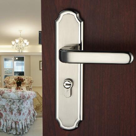 现代款式精品室内门锁执手锁 房门锁 不锈钢色