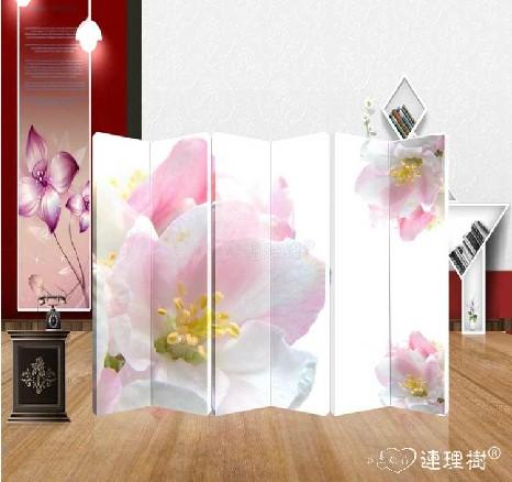 家居隔断 双面实木框架屏风 玄关 P6120