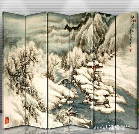 隔断玄关实木框架屏风 家居 llsA120159