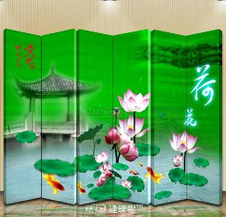 实木屏风 隔断玄关6扇折叠双面屏风 PF7