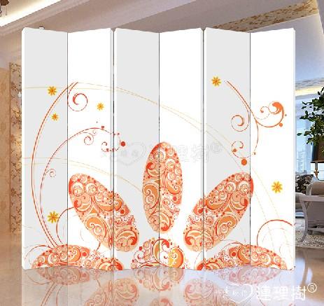 玄关时尚家居布饰面双面图案屏风lls_jy23