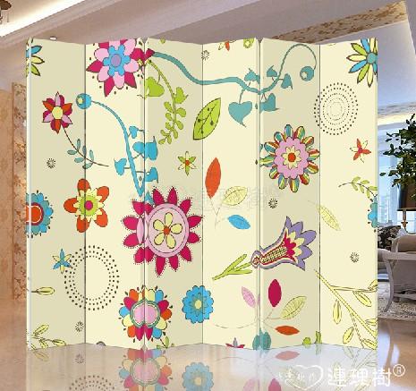 玄关时尚家居6扇双面实木屏风lls_jy18