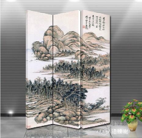 可折叠实木屏风隔断 玄关双面屏风 lls_A87