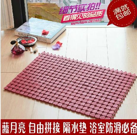 蓝月亮地毯卫生间按摩隔水浴室防滑自由拼接pvc塑料