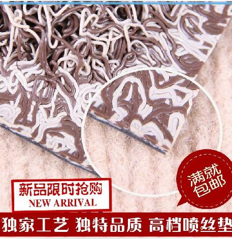 蓝月亮地毯高档无字黑红米棕入户客厅地垫PVC喷丝圈