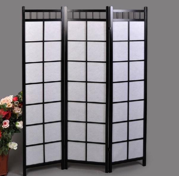 无纺布实木屏风 家居玄关门客厅办公酒店隔断