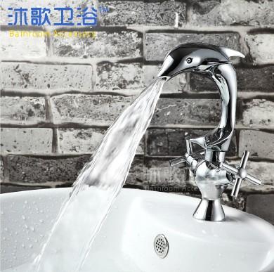 海豚单孔面盆水龙头 台上盆龙头 艺术盆龙头