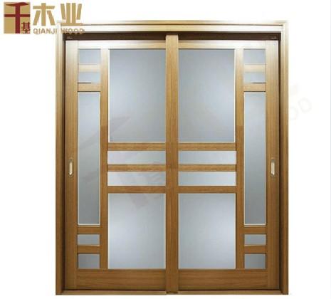 全实木玻璃门烤漆门双推拉隔断门