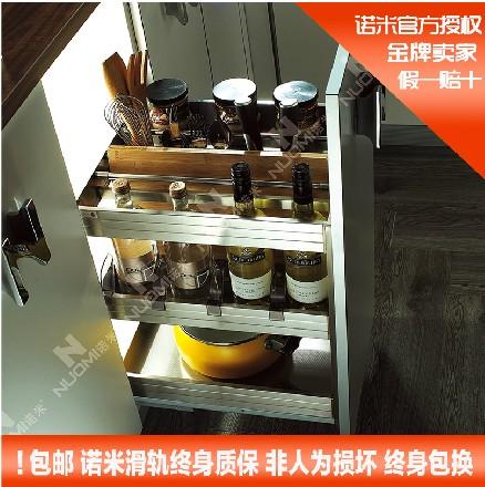 不锈钢拉篮 多功能调料篮 厨柜调味篮 阻尼轨道