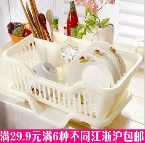 碗架拉篮沥水架塑料碗碟架晾碗架