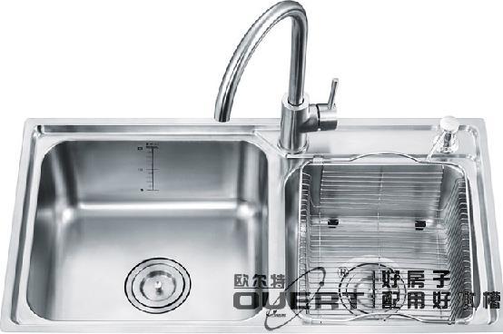 不锈钢水槽双槽套装 双盆洗菜盆 