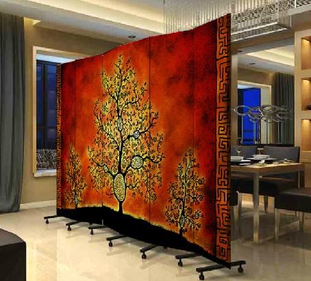 屏风时尚隔断客厅玄关门布艺折屏pf-11