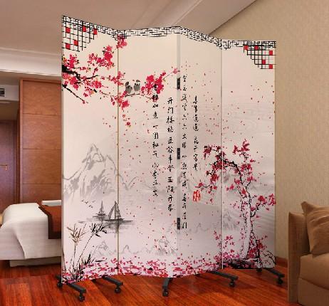 时尚玄关门实木布艺酒店办公梅花 pf4-14