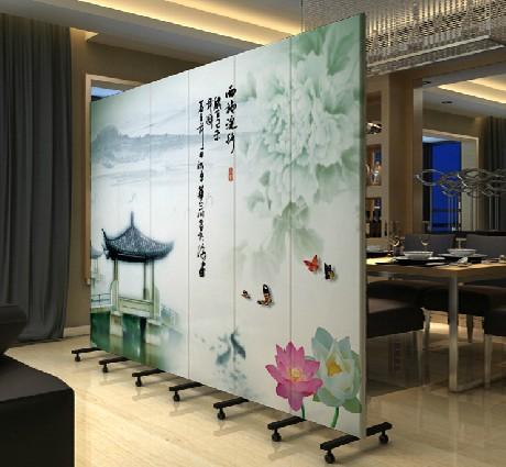 屏风时尚隔断客厅玄关门布艺折屏pf-10