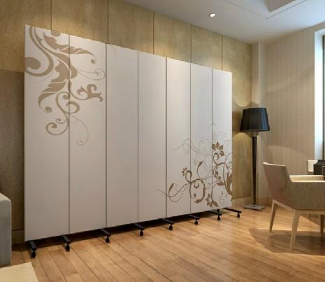 实木布艺玄关门 酒店办公 花纹线条pf7-63