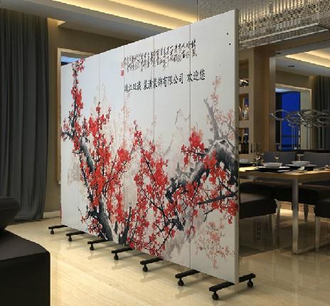 玄关隔断 风水屏风 推拉轮子 pf-15