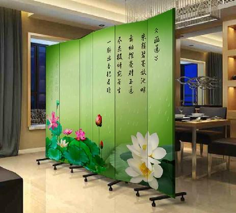  时尚现代 办公酒店屏风 荷花 pf-16