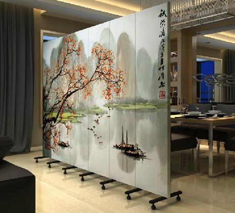时尚 玄关 6扇 双面 漓江风景 笑盈盈pf-23