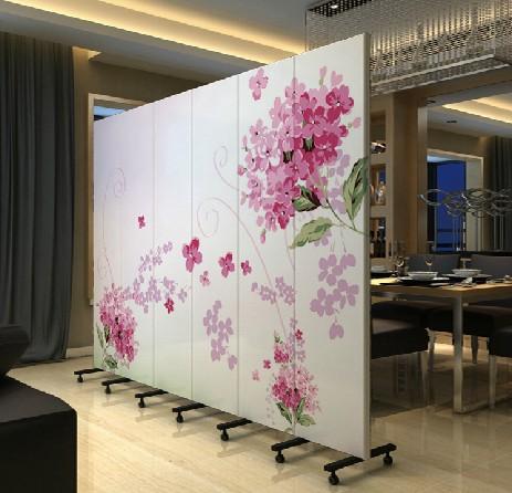 隔断玄关 田园家居潮流 简约折屏 花卉 pf-35