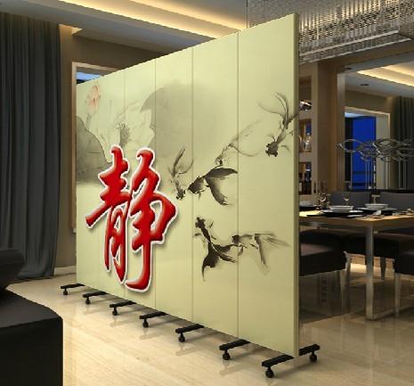  6扇 双面 办公中式古典 静字水墨画 pf-21