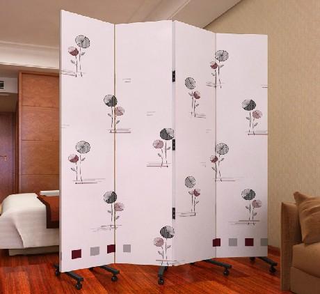 玄关门实木布艺酒店办公 时尚花朵pf4-47