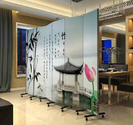 活动玄关门 双面图案 防水布艺 pf-103