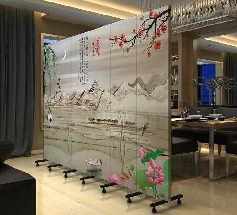 玄关隔断，6扇屏风，简约折屏，风景 pf-28