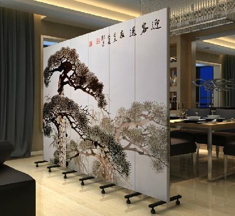 笑盈盈家居 屏风玄关隔断 玄关门 松树 pf-95