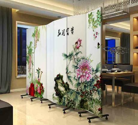 屏风玄关隔断 办公酒店 家居 花开富贵 pf-76
