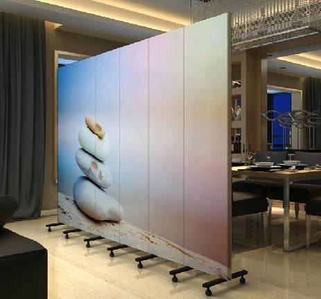 海洋系列 板式布艺 防水折屏 pf-82