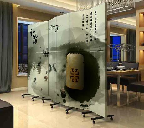 办公室玄关 防水 门厅隔断山水 pf-141