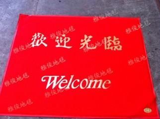 PVC防水塑料门垫 欢迎光临地垫 防滑进门垫子 脚