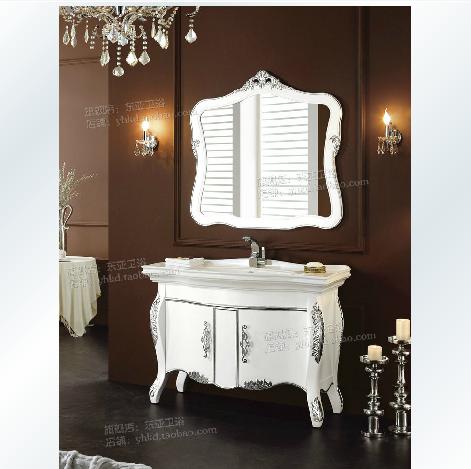 大橡木浴室柜-实木卫浴柜