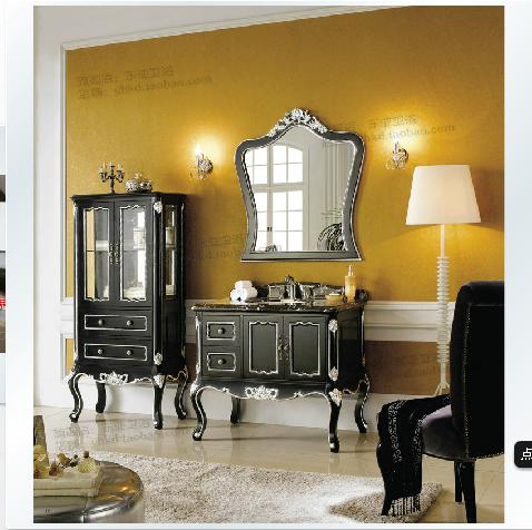 大理石台盆橡木浴室柜卫浴柜