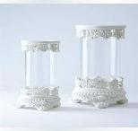 陶瓷底座玻璃罩烛台/现代家具家居饰品/饰品配套/软