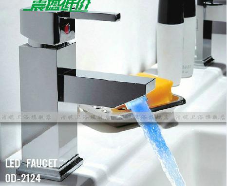 全铜LED水龙头/温控变色带灯龙头