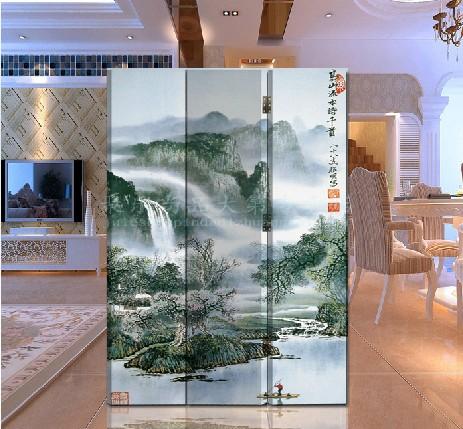 顶尖设计 办公隔断 中式屏风 居家实木 折屏（流水