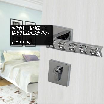  门锁室内锁具 分体水晶门锁 施华洛