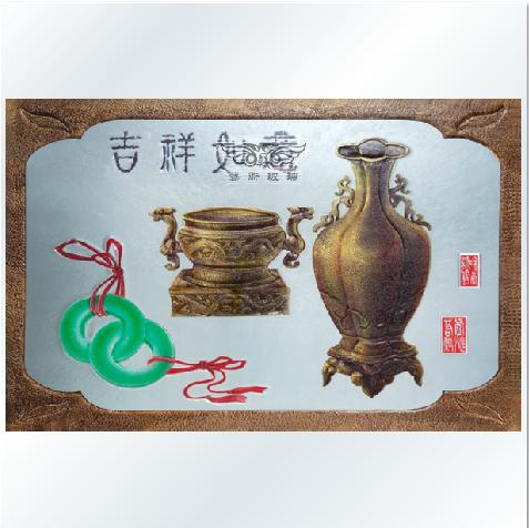 复古浮雕艺术玻璃工艺玻璃 