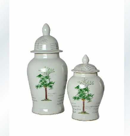 欧美古典陶瓷植物将军罐/家具家居装饰品/软装饰品配